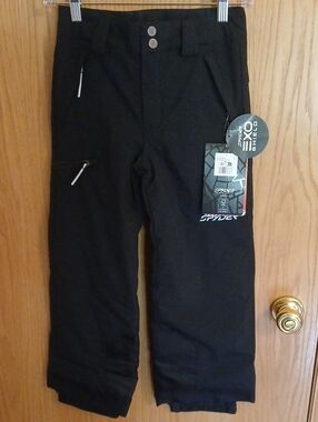 Spyder Black Youth Ski Pants with EXO Shield